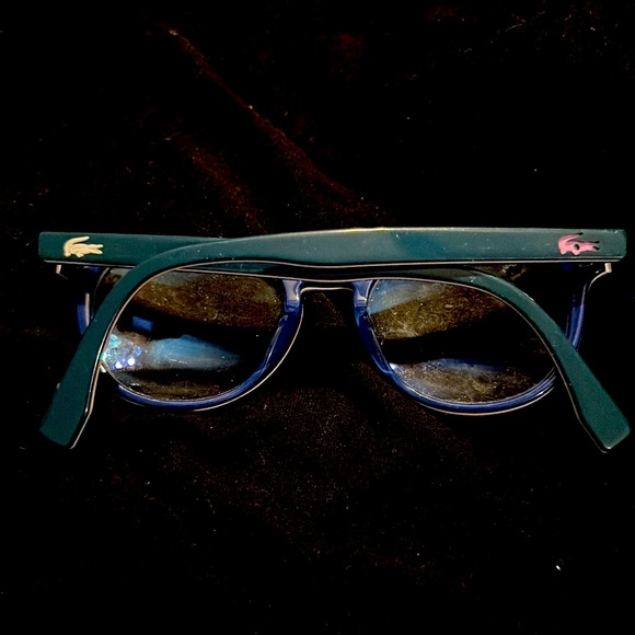 Lacoste (frames) only blue white trim pink white alligator temples - Picture 2 of 4